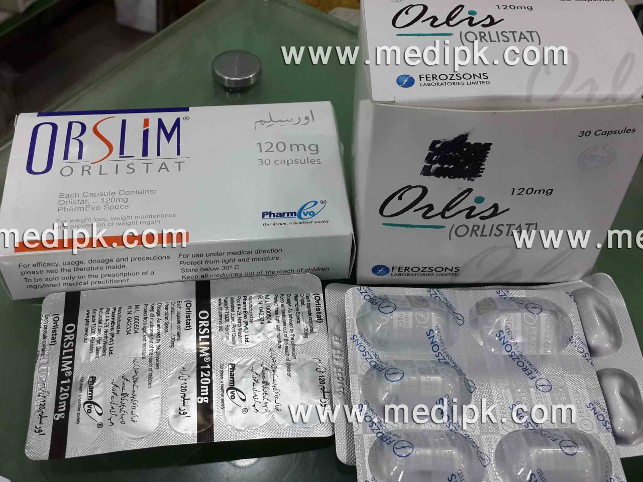 Orlis (Orlistat) 120mg by Ferozsons Laboratories Limited 10 Capsules / Strip