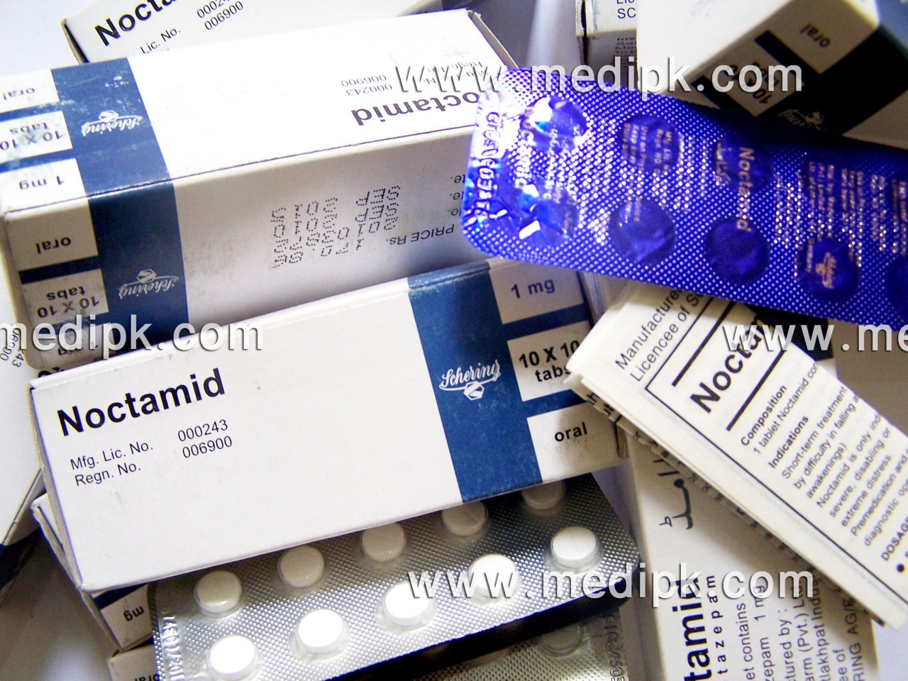 Noctamid (Lormetazepam) 1mg by Schering / Strip